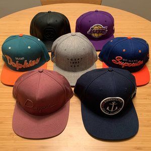 (7) Snapback And Strapback Hat Cap Mitchell & Ness Stussy New Era Dope